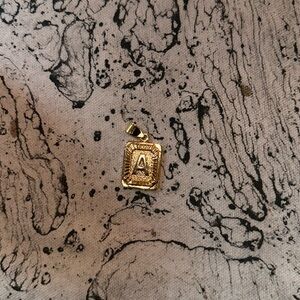 Anthropologie A charm gold plated